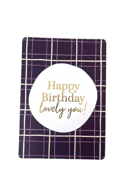 Happy birthday lovely you (met goudfolie)