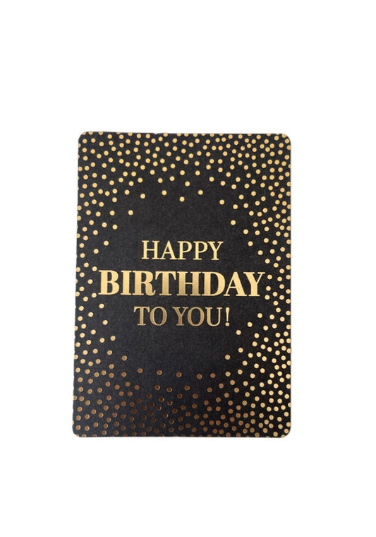 Happy birthday (met goudfolie)