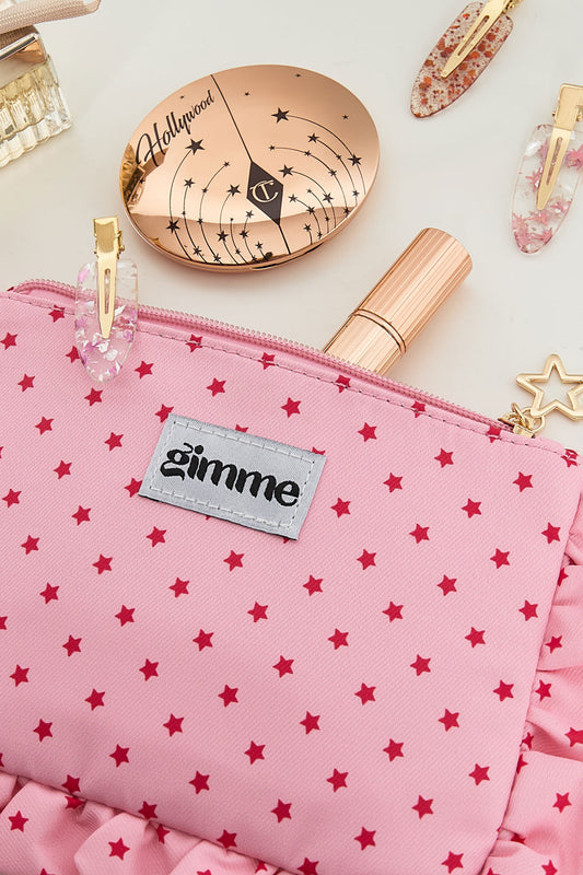 Make up bag ruffle stars