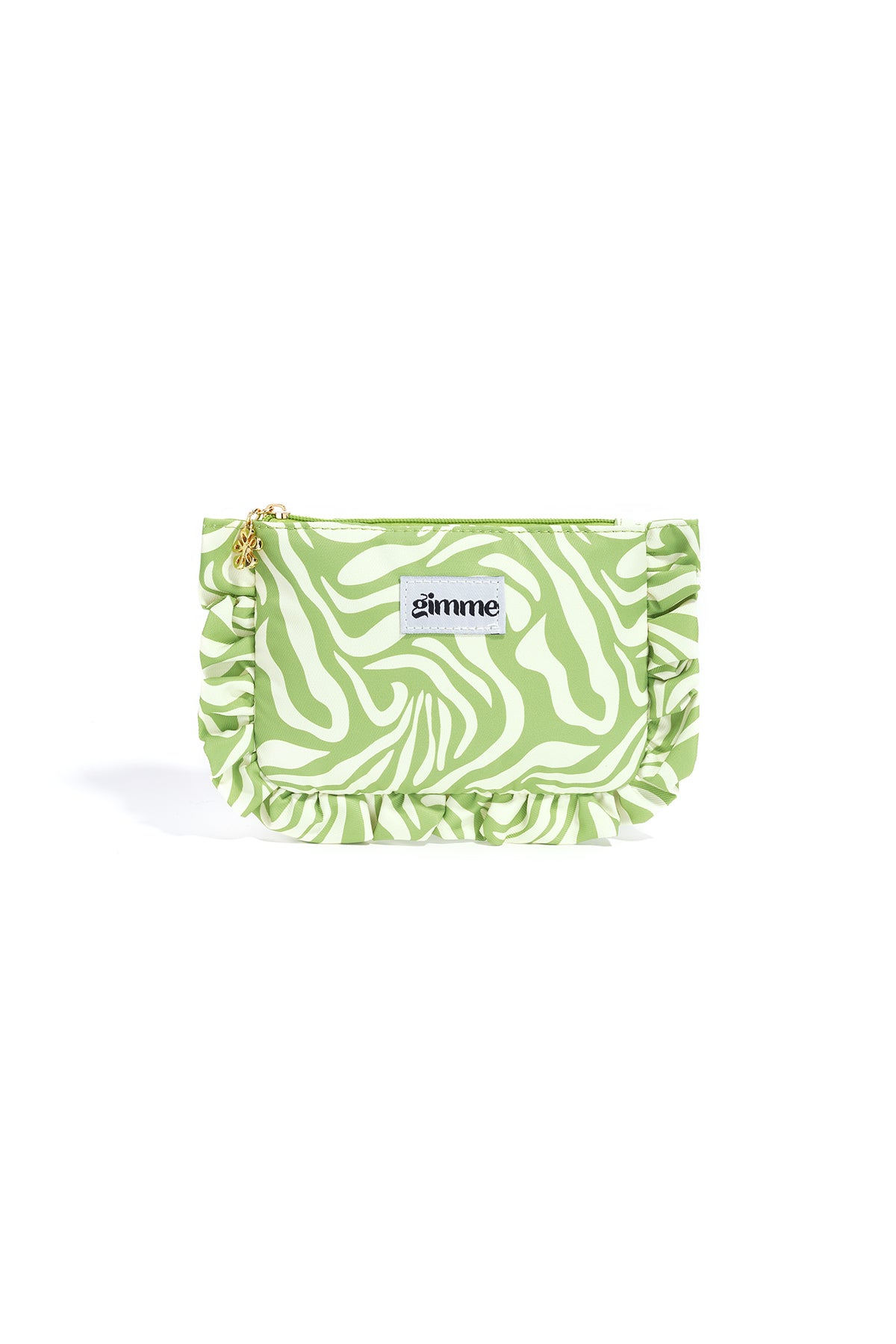 Make up bag ruffle zebra